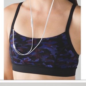 🍋 lululemon rise and run bra purple camouflage